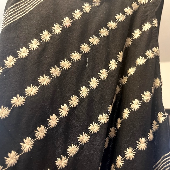 Spectacular Free People Mini Summer black with white embroidered floral - Picture 6 of 9